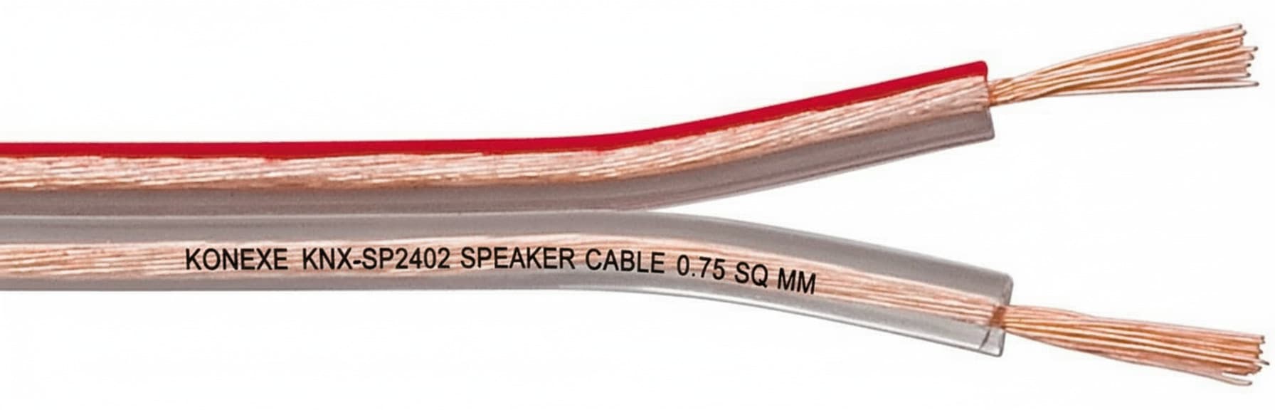 Konexe 0.75 sqmm (18 AWG) x 2 Core Transparent Speaker Cable
