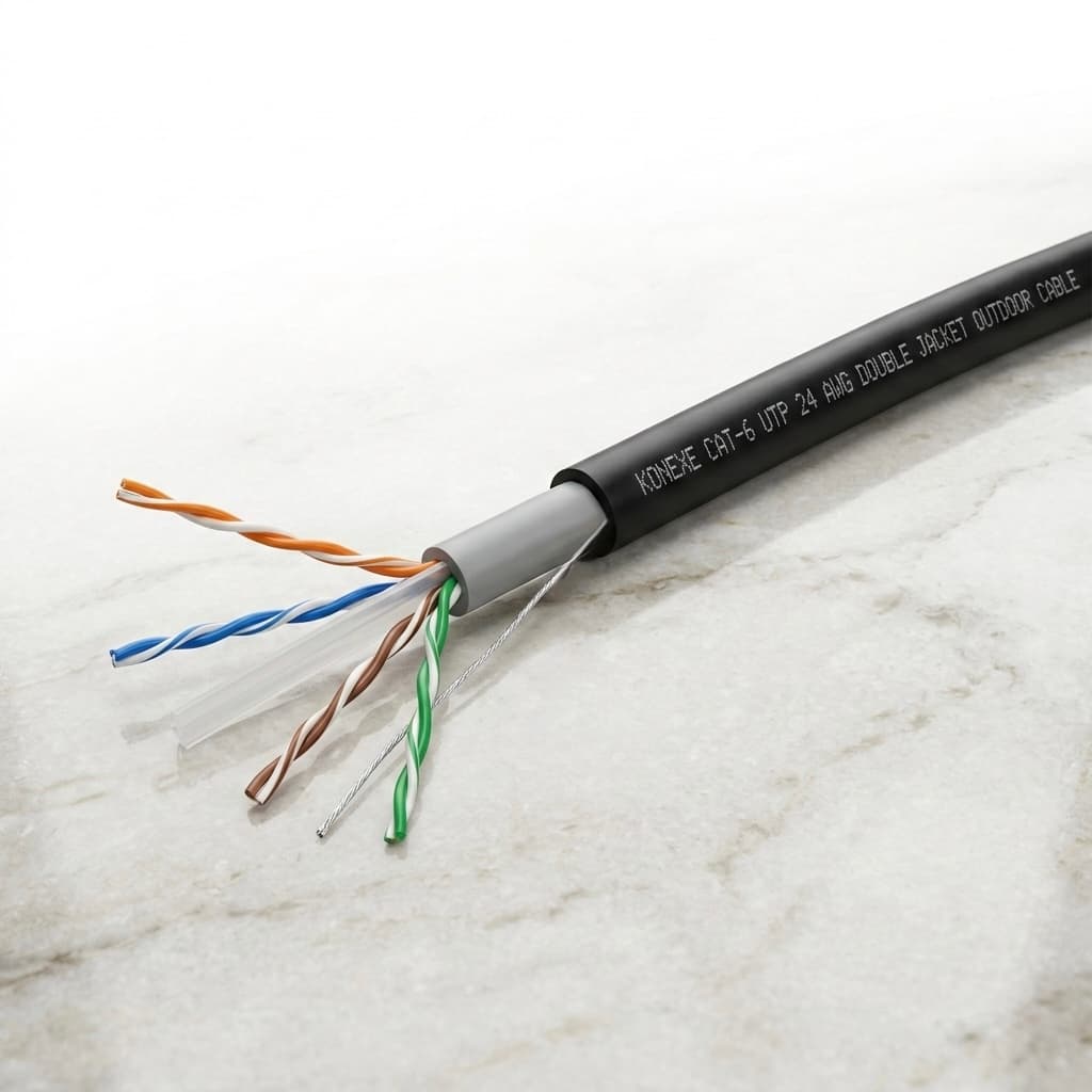 Konexe CAT6 Outdoor Cable - Double Jacket - 24 AWG