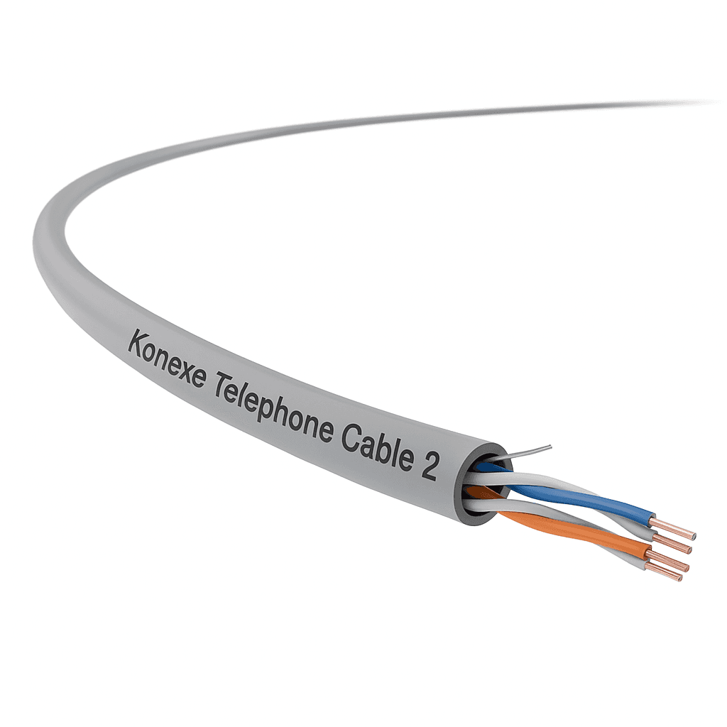 Konexe 2 Pair 0.40mm Switchboard Telephone Cable PVC